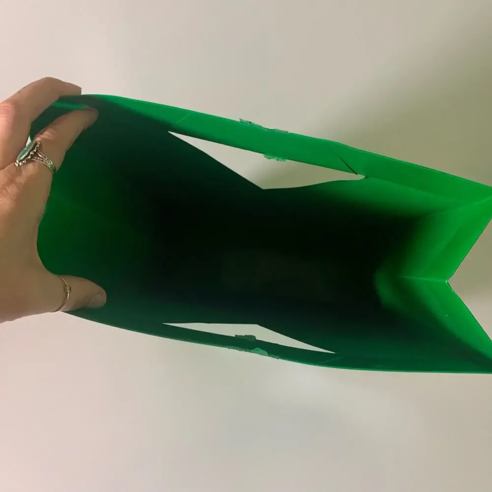 Bottega Veneta Large Green Paper Shopping Tote Empty Gift Bag Only 19x12x5